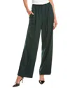 Vince Brushed Flannel Wool-blend Pant In Green