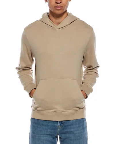 Vince Brushed Interlock Hoodie In Neutral