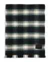Vince Brushed Merino Double Face Plaid Scarf In Black