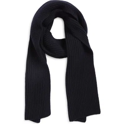 Vince Brushed Merino Wool Scarf In Brown