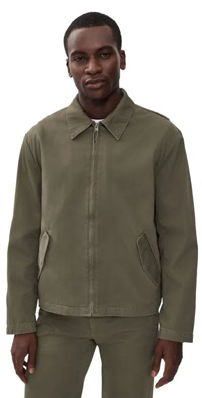 Vince Brushed Twill Field Jacket Barron Green