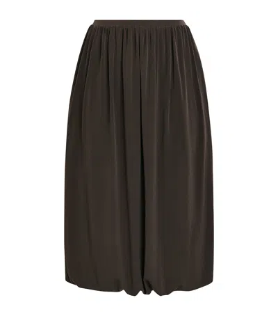 Vince Bubble Midi Skirt In Gray