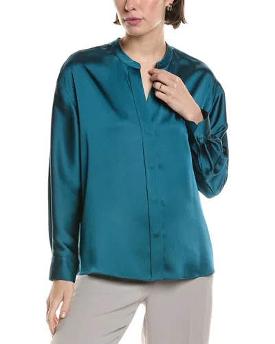 Vince Button-down Blouse In Green
