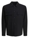 Vince Button-down Pocket Shirt In Black