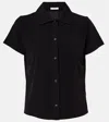 Vince Button-down Top In Black
