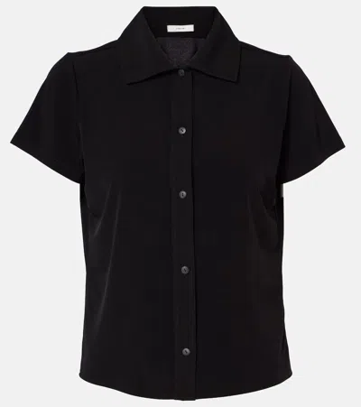 Vince Button-down Top In Black