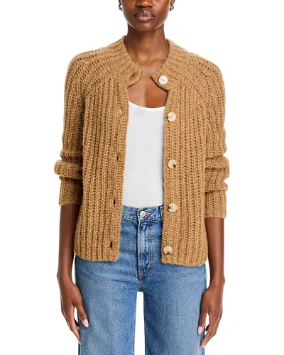 Vince Button Front Cardigan - Exclusive In Camel/vicu