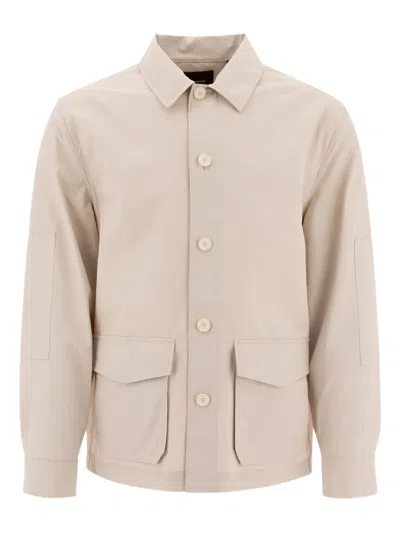VINCE BUTTON-FRONT PATCH-POCKET SHIRT JACKET