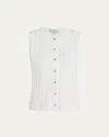 Vince Button-front Shell Sweater