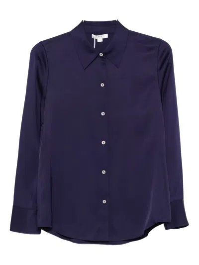 Vince Button-front Shirt In Blue