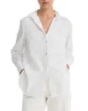 Vince Cotton Relaxed Straight Shirt In Off-white In Optic White