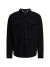 Vince Button Shirt Jacket In Black