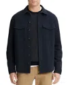Vince Button Shirt Jacket In Blue