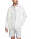 Vince Button Shirt Jacket In Coastal/ Med Gray