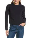 Vince Button Shoulder Sweater In Blue