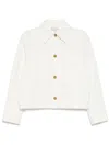 Vince Button-up Shirt Jacket In White