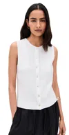 Vince Button Up Sweater Shell Off White