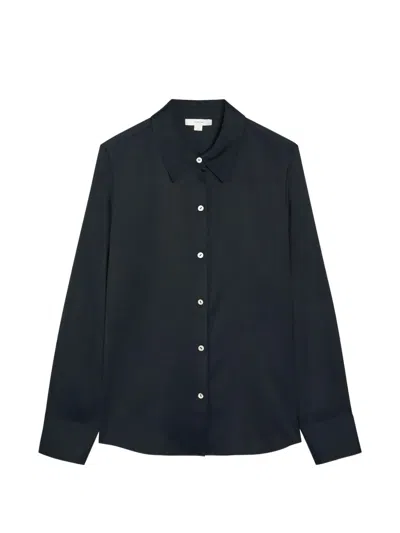 Vince Button-down Long-sleeve Shirt In Blue