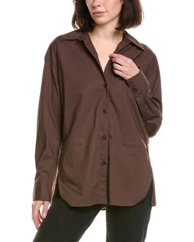 Vince Button-down Shirt In Brown