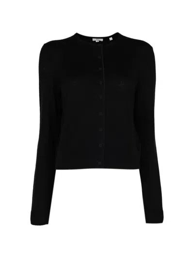 Vince Buttoned Cardigan In Black
