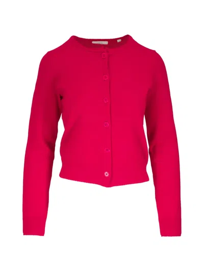 Vince Buttoned Cardigan In Pink