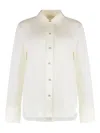 Vince Buttoned-collared Shirt In Neutral