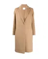 Vince Double Breasted Wool Blend Belted Coat In Neutral