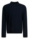 Vince Merino Wool Polo Shirt Polo Shirts Blue In Blue