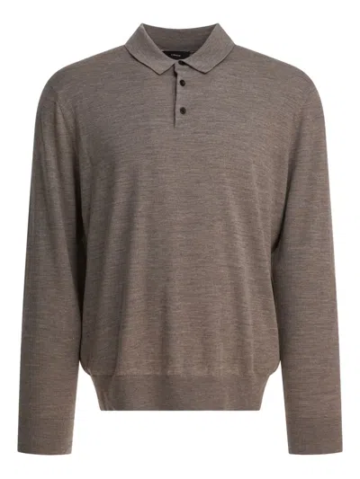 Vince Wool And Cashmere Polo Shirt Polo Shirts Grey In Gray