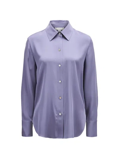 Vince Buttoned Shirt In Purple