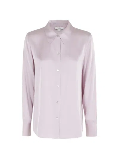 Vince Buttoned Shirt In Purple