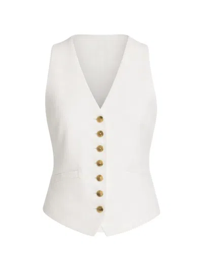 Vince Buttoned Vest In White