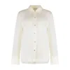 Vince Buttoned-collared Shirt In Neutral