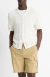 Vince Cabana Knit Button-up Shirt In Natural