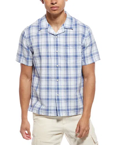 Vince Cabana Linen-blend Shirt In Multi