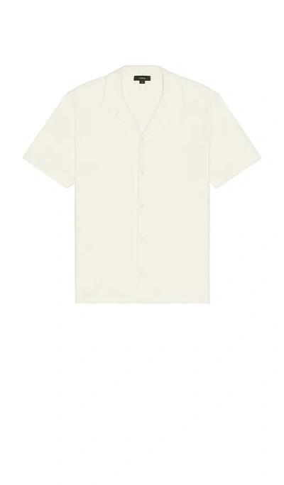 Vince Cabana Short Sleeve Shirt In Ivory