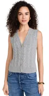 Vince Cable Wool Blend Sweater Vest In H Silver Dust