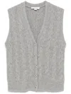 Vince Cable Wool Blend Sweater Vest In 220 Hsd Silverdust