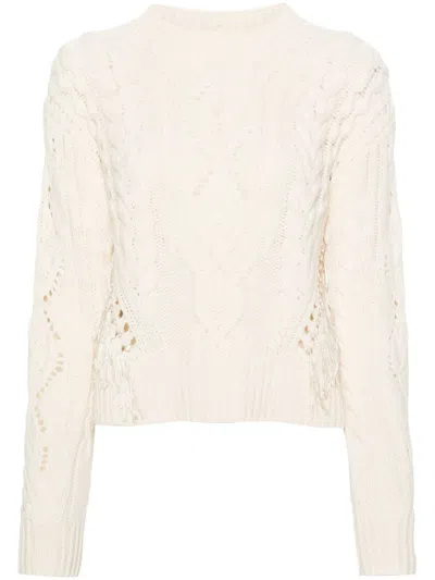 Vince Cable-knit Merino-blend Jumper In Nude