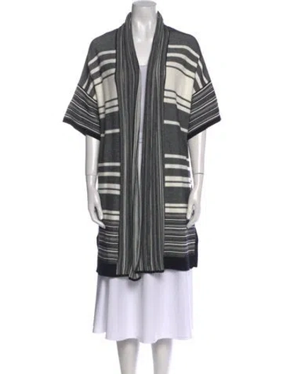 Pre-owned Vince Cable Knit Striped Sweater In Multi