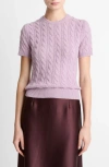 Vince Cable Short Sleeve Sweater In Purple