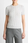 Vince Cable Short Sleeve Sweater In White