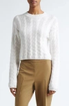 Vince Cable Wool & Cashmere Blend Crewneck Sweater In Off White