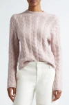 Vince Cable Wool & Cashmere Blend Crewneck Sweater In Rose Pearl