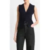 Vince Cable Wool Blend Sweater Vest In Coastal