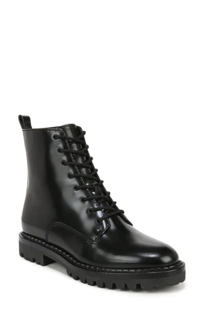 Vince Cabria Lug Water Resistant Lace-up Boot In Black/black