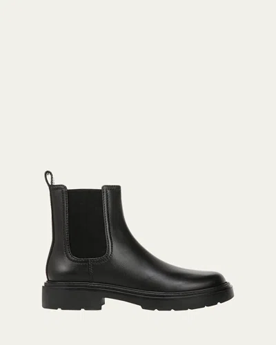 VINCE CALF LEATHER CHELSEA BOOTS