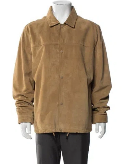Pre-owned Vince Calf Leather Jacket In Neutrals
