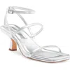 Vince Callie Kitten Heel Sandal In Silver
