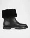 Vince Cameron Shearling-lined Leather Boots In Black